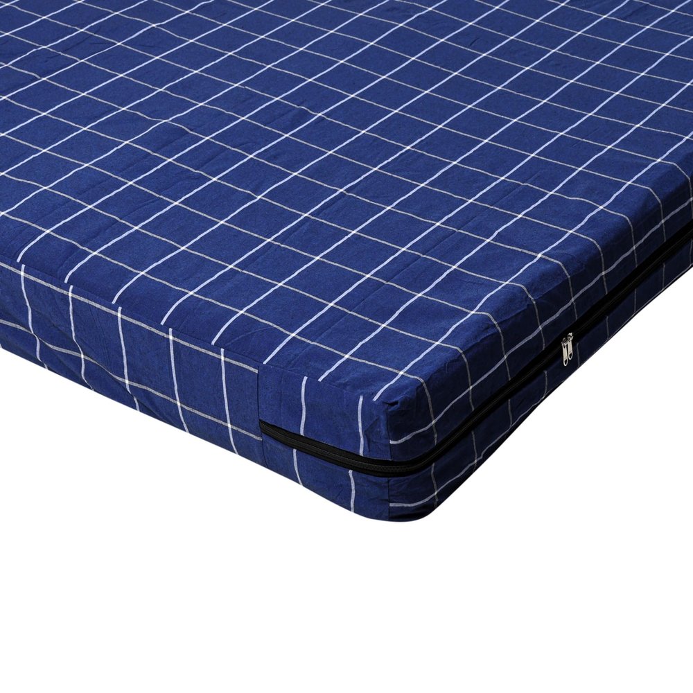 ASIAN HANDLOOM Cotton 300TC Single Size Mattress Protector Bed cover with Zip/Chain ( 75x 36 x 2 inch )- 1 PC