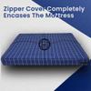 ASIAN HANDLOOM Cotton 300TC Single Size Mattress Protector Bed cover with Zip/Chain ( 75x 36 x 2 inch )- 1 PC view 3