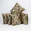 GOLDENIZE Green Set of 5 Trow Cushion Pillow Cover DECROATIVE Polyster Silk Square Cushion Cover Outdoor Couch Sofa Home Pillow Cover 12X12 INCH (30CMX30CM) Made in India. view 1