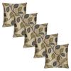 GOLDENIZE Green Set of 5 Trow Cushion Pillow Cover DECROATIVE Polyster Silk Square Cushion Cover Outdoor Couch Sofa Home Pillow Cover 12X12 INCH (30CMX30CM) Made in India. view 2