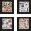 Paper Plane Design Coasters Set of 4 Handmade Designer Patterns for Home, Office and Gifting. (Coaster - D) view 1