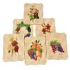 Yellow Weaves 6 Pieces Bamboo Wood Coasters or Heat Insulation Pad/Table Mats Placemats for Big Pans Pots- (15 X 15 Cms) view 1