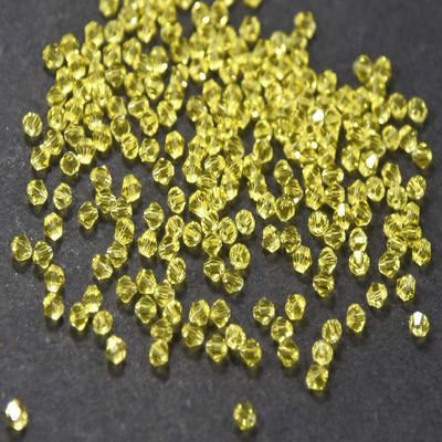 The Design Cart Yellow Bicone Crystal Beads (3 mm) 1 String for Jewellery Making, Beading, Arts and Crafts and Embroidery.