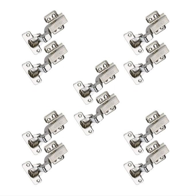 Spider Stainless Steel Auto Concealed Hinge (AHS261-0 Degree) (5 Pairs) (Full Overlay)