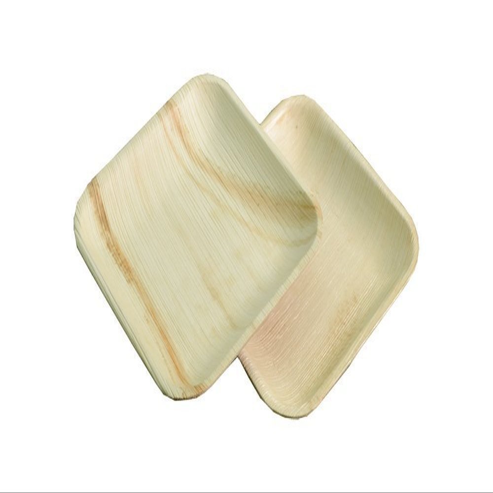 Areca Leaf Plate - Disposable Plate - Natural and Biodegradable Plate - Square Plate 7 * 7 inches (Pack of 25)