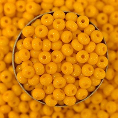 Embroiderymaterial 6/0 (4MM) Preciosa Seed Beads for Bracelet, Jewelry Making, Crafts, Hair Bidding, Pens, Mardi Gras & Embroidery (100 Gram) Orange Color
