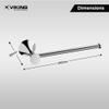Viking Wall Mounted Flat Open Towel Ring Holder - Chrome Finish view 2