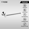 Viking Wall Mounted Flat Open Towel Ring Holder - Chrome Finish view 3