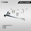 Viking Wall Mounted Flat Open Towel Ring Holder - Chrome Finish view 4