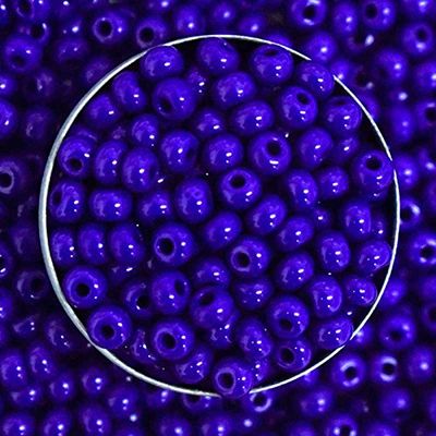 Embroiderymaterial 6/0 (4MM) Preciosa Seed Beads for Bracelet, Jewelry Making, Crafts, Hair Bidding, Pens, Mardi Gras & Embroidery (100 Gram) Indigo Color