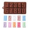 SYGA Silicone 0 to 9 Digit Chocolate Jelly Candy Mold (Brown) view 1