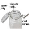 Pure Source India Glass Jar Container, 1.5 LTR, Clear view 3
