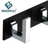 MADHULI Exclusive 5-hook Rail, Black, Chrome Glossy High Temperature Dip Coated Finish view 2