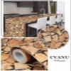 CVANU? Self Adhesive Wood Grain Wallpaper Waterproof Old Furniture Vinyl Stickers Wooden Door Wardrobe Desktop PVC Wall Papers Cv40 12''x150''inch view 4