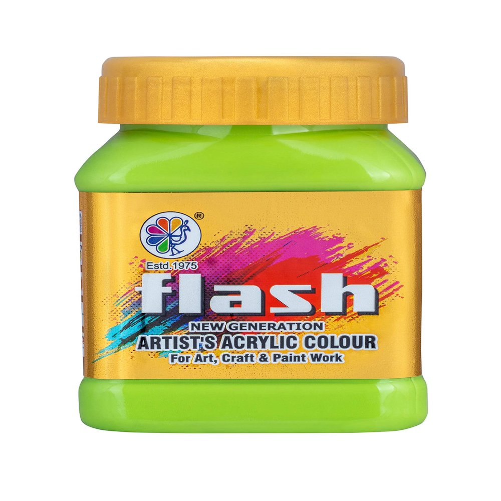 Flash Acrylic Colour (Parrot Green, 200 ml)