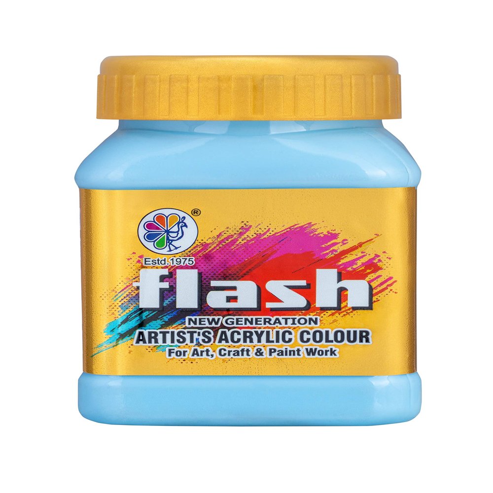 Flash Acrylic Colour (Sky Blue, 200 ml)