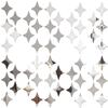 Wall1ders 50 Four Point Star Silver Mirror Stickers for Wall, Acrylic Mirror Wall Decor Sticker, Wall Mirror Stickers, Acrylic Stickers, Wall Stickers for Hall Room, Bed Room, Kitchen. view 1