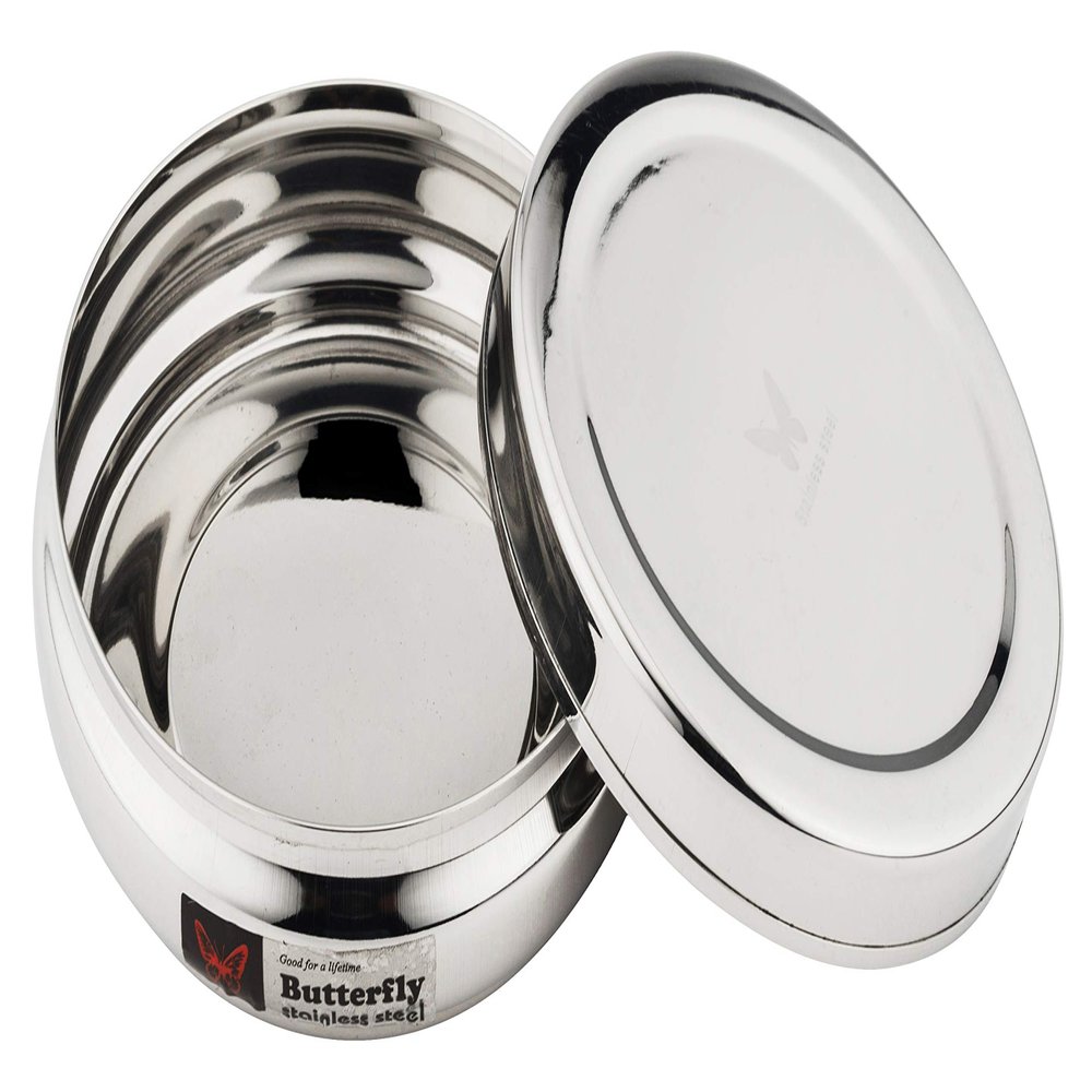 Butterfly Stainless Steel Tiffin, Lunch Box, No.2, 450 ml, Silver