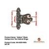 Adonai Hardware Addon Black Antique Iron Tee Cabinet Hinge (Supplied as Two Pieces) (Black Powder Coated) view 2