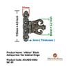 Adonai Hardware Addon Black Antique Iron Tee Cabinet Hinge (Supplied as Two Pieces) (Black Powder Coated) view 3