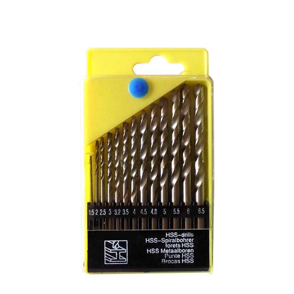 Power tool Drill Set - Steel Drill Bit Set 13 Pieces Drill Bits Set For Wood, Malleable Iron, Aluminium, Plastic Etc. , Drill Machine Set , industrial drilling machine , electric drill machine , drill machine tool kit , drill machine combo , electron