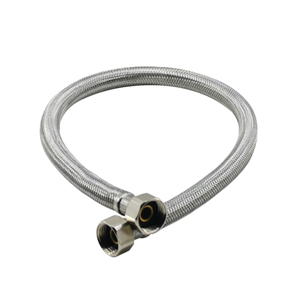 Viking SS304 Connection Pipe Braided 600mm(24)|15mm Thread size Inner |Stainless Steel304 and Steel Finish for Geysers & Pressure Pump|Braided Design for Enhanced Safety|
