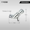 Viking Brass Self Closing Push Cock - 15mm Thread Size,Outer,Polished CP - Wall Mounted,Water Saving, Tap for Home or Outdoor view 2