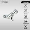 Viking Brass Self Closing Push Cock - 15mm Thread Size,Outer,Polished CP - Wall Mounted,Water Saving, Tap for Home or Outdoor view 3