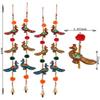 Handicrafts Paradise Door Hanging Set of 4 Pc of 3 Paper Machie Peacock with Pumpum view 2