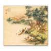 Tamatina Oriental Art Canvas Painting|Japanese Art Fishing on The Boat |Size-15X9 Inches.u152 view 1