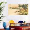 Tamatina Oriental Art Canvas Painting|Japanese Art Fishing on The Boat |Size-15X9 Inches.u152 view 4
