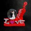 Unique Palette Poly Resin Love Couple Showpiece with Crystal Glass Globe Standard Size Multicolour Figurine, Perfect for Celebrating Love and Adding a Touch of Elegance to Any Home Dcor view 1