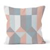 Encasa XO Cushion Covers - Printed Cotton Twill Fabric - 40x40 cm - 16"x16" - Blocks - Pack of 2 view 2