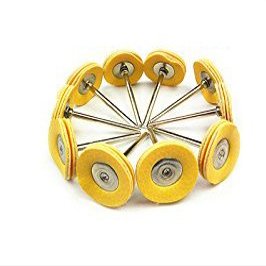 Oscar 10Pc Leather Polishing Buff Wheel 2.35mm Shank for Dremel Rotay Tools Jewelry Watch Light Polish