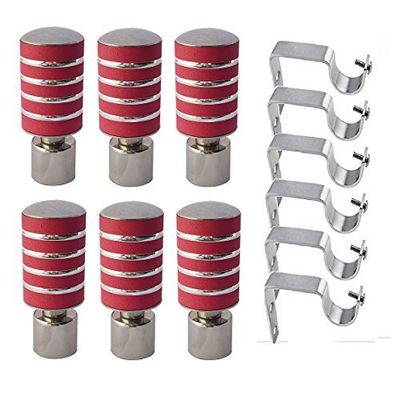 Prushti Fashion SET OF 6 PINK CURTAIN BRACKET FOR DOOR&WINDOW (6)