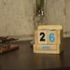 IVEI Wooden Perpetual Desk Calendar - Wooden Perpetual Calendar Set for Desk Decor, Study Room, Office, School, Home - Sustainable Calendar, New Year/Xmas gift view 3