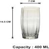 AFAST Clear Elegance: Timeless Glass Designs for Every Occasion, 400 ml, Capacity, Pack of 6, Size: 14.5 X 7 X 7 CM view 3