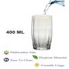 AFAST Clear Elegance: Timeless Glass Designs for Every Occasion, 400 ml, Capacity, Pack of 6, Size: 14.5 X 7 X 7 CM view 4