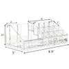Flipco Compartment Cosmetic Makeup Jewellery Lipstick Storage Organiser Box, Transparent (16 Compartment) view 3