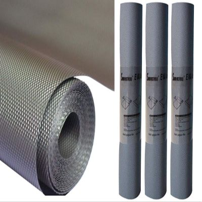 TIED RIBBONS Shelf Liner Anti Slip Skid Resistant Grip EVA Mat for Wardobe Kitchen Shelves Drawer Fridge Cupboard Dining Table Place Mats Set of 3 Rolls (PVC, Each Role Size 30 cm X 125 cm Or 3 mtr, EVA Mat)