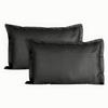 Trance Home Linen 200 TC 100% Cotton Standard Size 18x28 inch Satin Stripe Pillow Covers | Pillow Cases | Set of 2 Piece Pillow Covers only |Standard Size (Black, 18 X 28 inch) view 1
