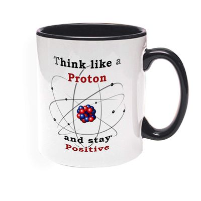 Khakee Printed Designer Stay Positive Theme for Ceramic Coffee Mug (325 ml)