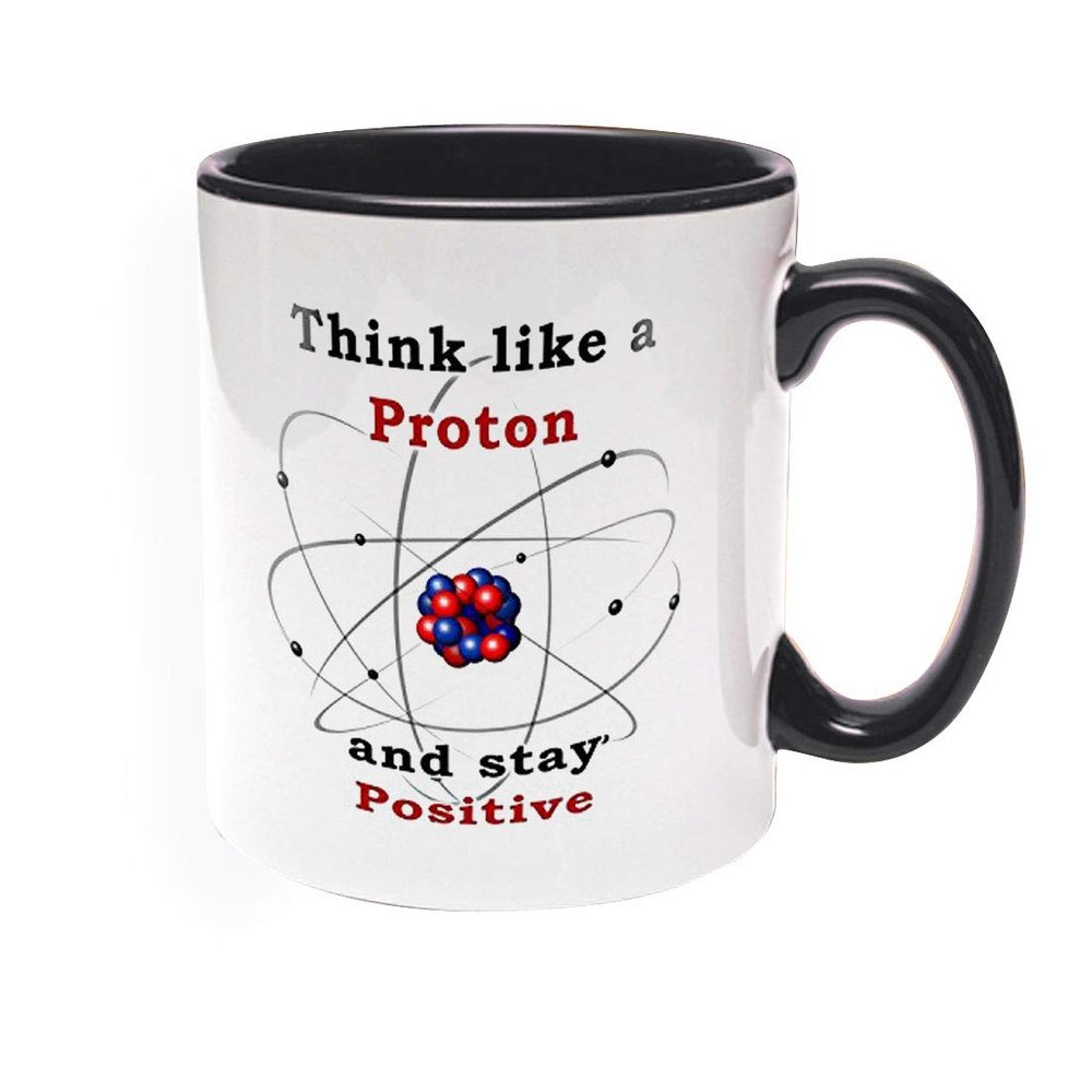 Khakee Printed Designer Stay Positive Theme for Ceramic Coffee Mug (325 ml)