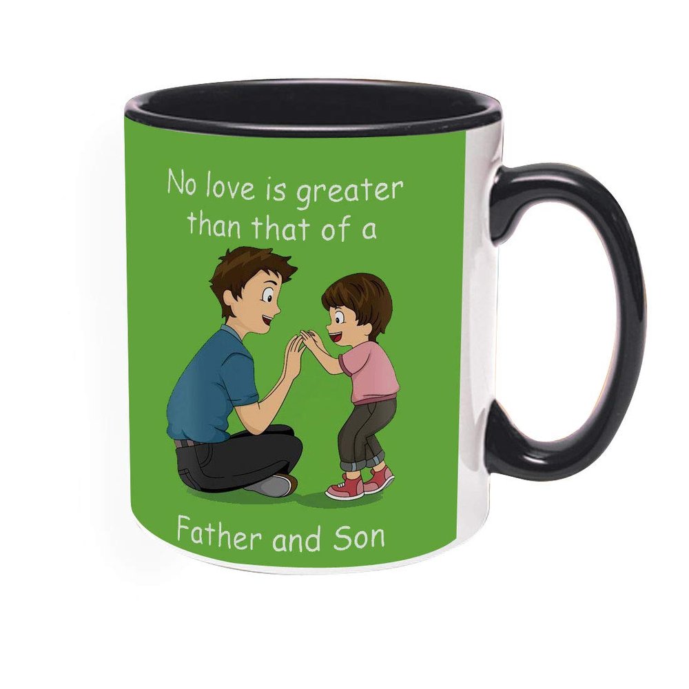 Khakee Printed Designer Father and Son Theme for Ceramic Coffee Mug (325 ml)