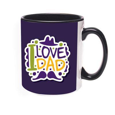 Khakee Printed Designer Love Dad Theme for Ceramic Coffee Mug (325 ml)