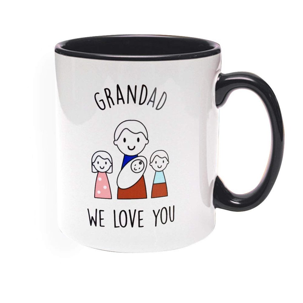 Khakee Printed Designer Grandpa Theme for Ceramic Coffee Mug (325 ml)