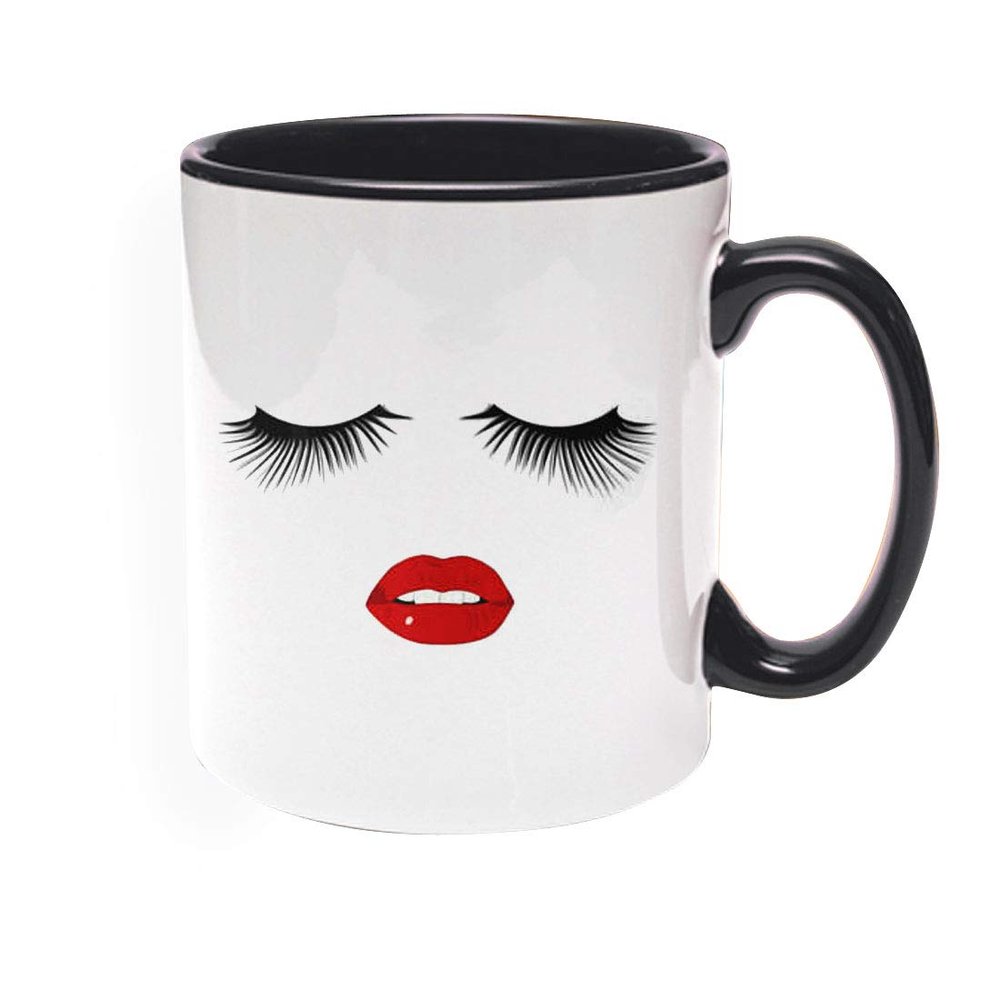 Khakee Printed Designer Cute Emoji Theme for Ceramic Coffee Mug (325 ml)
