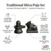 Salvus APP SOLUTIONS Marble Dust Shivling with Nandi Idol for Puja, Handmade Shiva Ling Set for Home Temple, Office Decor & Spiritual Gift (Black, 5x5 cm) view 4