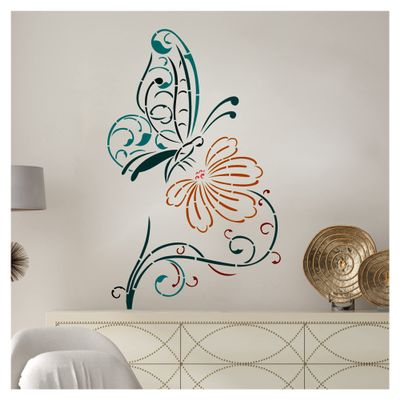 Kayra Decor Stencils for Wall Painting- Butterfly Pack of 1, 24 inch x 40 inch (KDS36042)