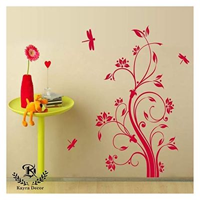 Kayra Decor Stencil for Wall Painting - Floral Tree Design Pack of 1, 24 inch x 40 inch - (KDS36034)